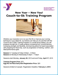 Couch to 5k Training Program Beginning January 26, 2015