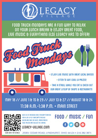 Legacy Village Food Truck Mondays: Food / Music / Fun